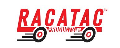 A red and black logo for macataa products inc.