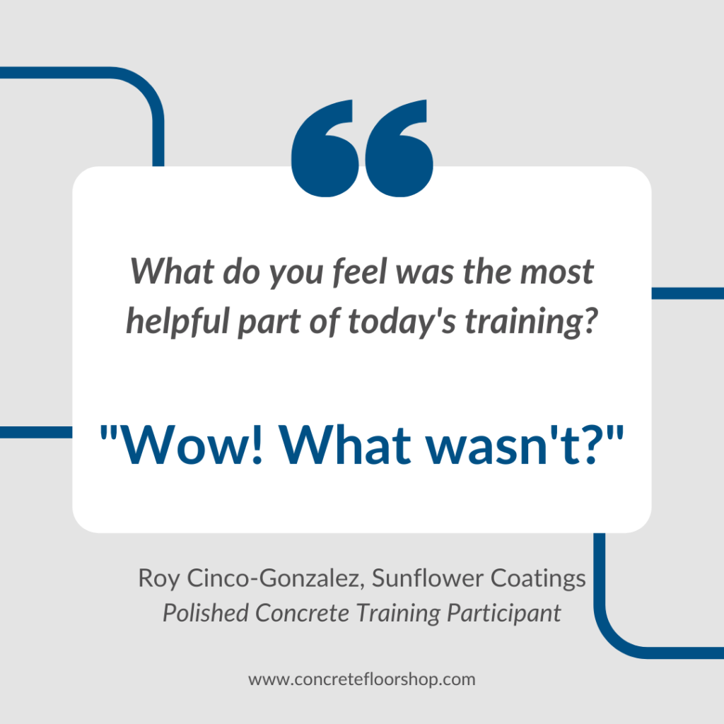 A quote from roy cinco-gonzalez about the importance of training.